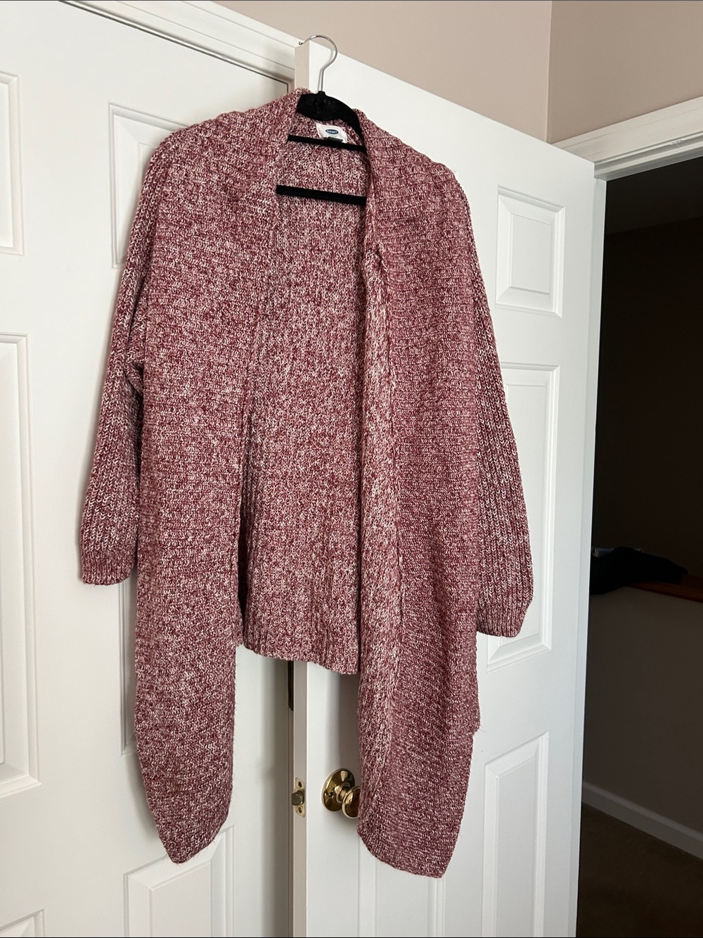 Old Navy Marled Rose Open-Front Cardigan
